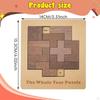 Daily Calendar Puzzle, Wooden Brain Teaser, for All Ages, Challenge 365 Days Date Geometric Jigsaw