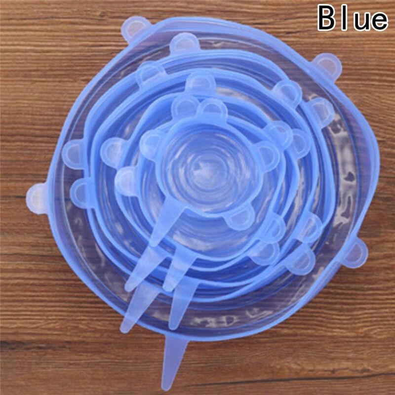 Premium Reusable Silicone Food Pot Lid Bowl Covers Set For Freshly Stored Food