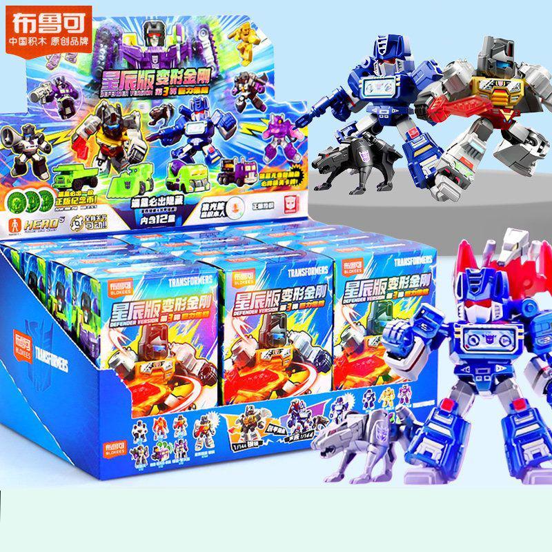 Original Blokees Transformers Defender Version Vol.4 Series Blind Box Anime Peripheral Assemble Toys Collectible Model Fun Gifts