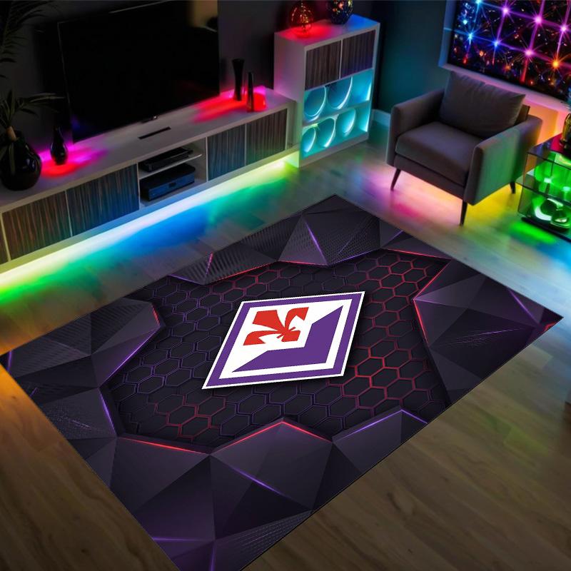 Fiorentina FC Design Crystal Velvet Carpet Cozy Non?Slip Printed Rug For Bedroom Living Room Entrance