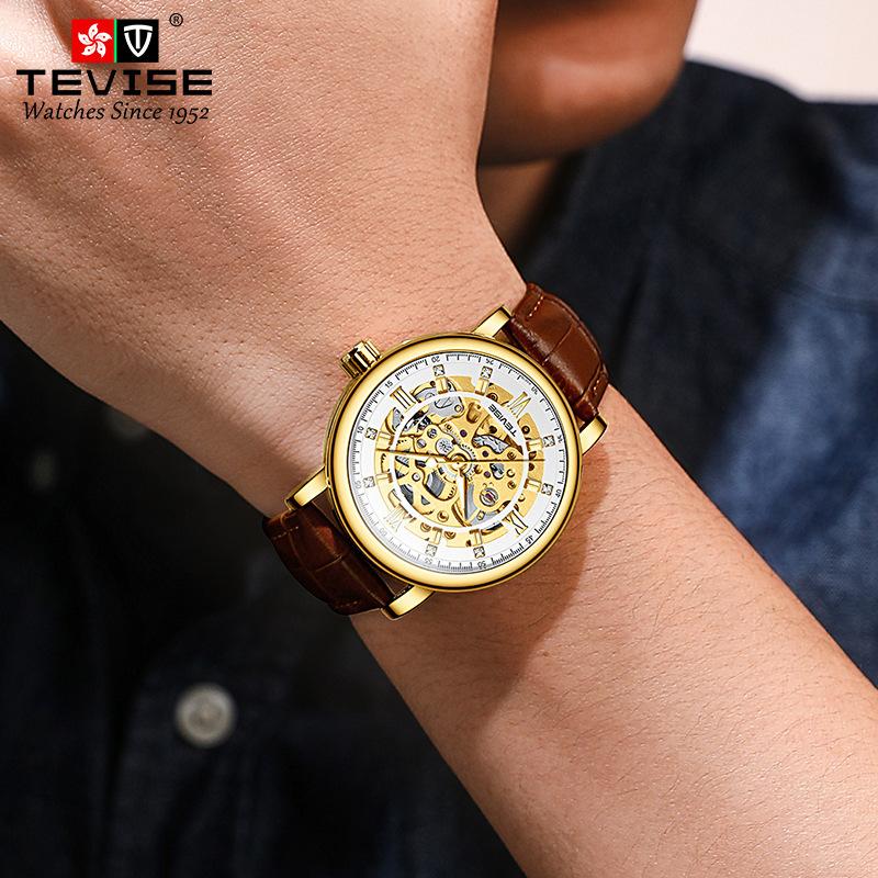 

Новые скелетонизированные механические часы Twees Watches, полностью автоматические, прозрачные механические часы прямой поставки, мужские часы