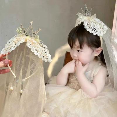 Crown Birthday Hairband Gauze Girls Hair Hoop Simple Happy Birthday Headband  Daliy