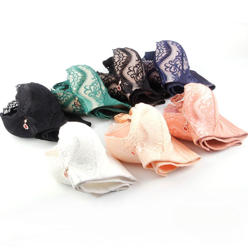 Sexy Autumn and Winter Big Yards Underwear Bra Thin Sexy Lace with Steel Ring Has To Support The Full Cup Large Cups To Increase 100D