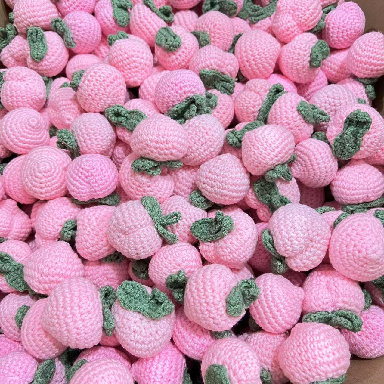 

Подвески ручной работы из шерсти с фруктовой тематикой: Украшения из хурмы, арахиса, яблока, клубники, персика