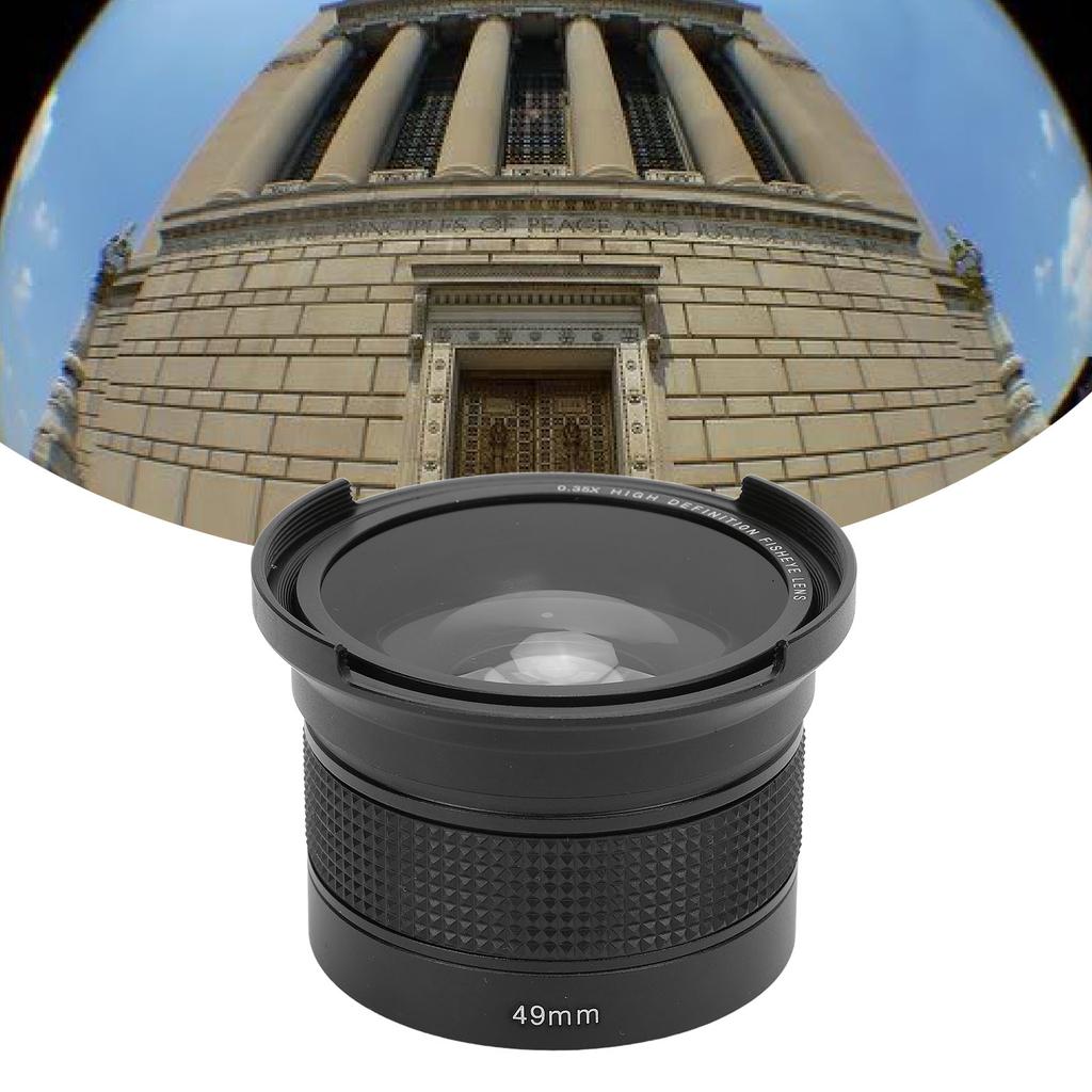 Fisheye Lens 0.35x Super Wide Angle Panoramic Macro 2 In 1 Detachable Lens AF IR Compatible