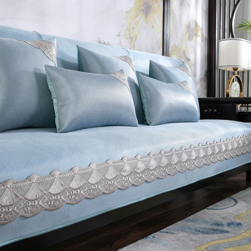 

Подушка для дивана, летний, летний ледяной шелк, летний коврик, нескользящий твердый деревянный новый китайский чехол для дивана, простой чехол 70*70cm