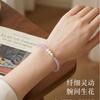 Mingtai Jewelry Natural Crystal Amethyst Gray Pearl Bracelet As a Gift for Girlfriend