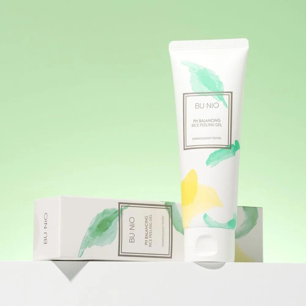 (1+1) BU:NiO Irritating Triple Care (Exfoliation + Moisturizing Pack + Brightening) Mildly Acidic Rice Flour AHA Peeling Gel 120ml