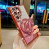 Glitter Diamond Butterfly Bracket Case for Samsung Galaxy S26 S2 Ultra S23 S22 Plus S24 FE A A6 A16 A4 Gradient Stand Cover