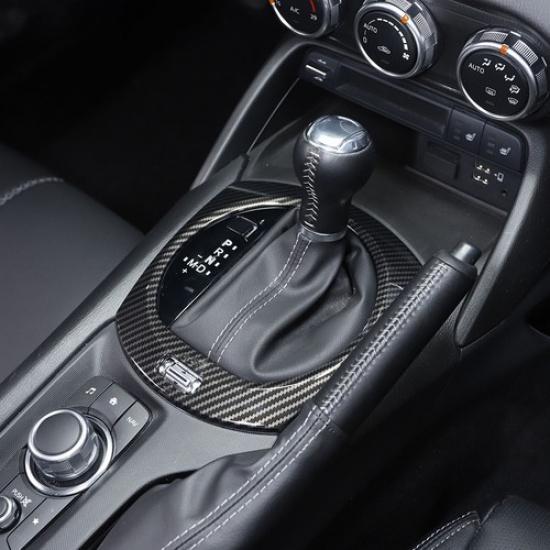 ABS Carbon Center Control Gear Frame Trim Cover For Mazda MX-5 Miata ND 16-