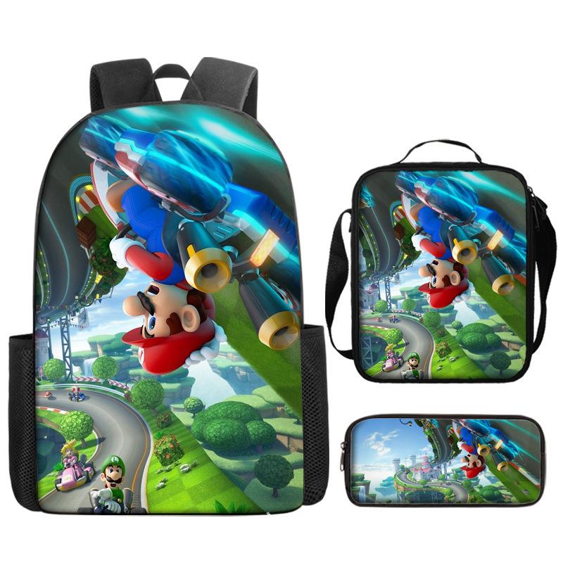 Super Elementary School Bag Cartoon Anime Backpack Mario Backpack Super Satchel