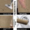 Faux Leinen Anti-Rutsch Fußmatte TPR Selbstklebend Waschbar Eingangsteppich Wasserabsorbierend Fleckenabweisend Retro Hauseingang Bodenmatte