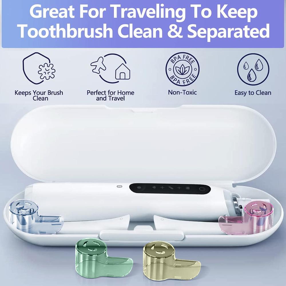 4 Pcs Compatible with Oral B iO Electric Toothbrush Heads Dustproof Covers, Protective Cover Cap for All Round Toothbrush Heads