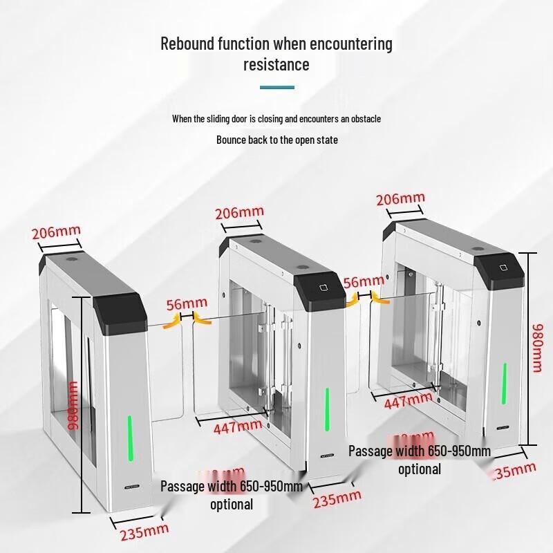 Hikvision Pedestrian Turnstile Gate System CN plug (adapter included)