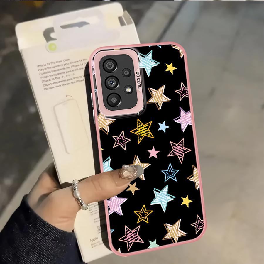 Star Pattern Art Phone Cover Case for Samsung Galaxy A15 A16 A21s A23 A24 A25 A13 A14 A31 A35 A26 A12 A34 A17 A20s