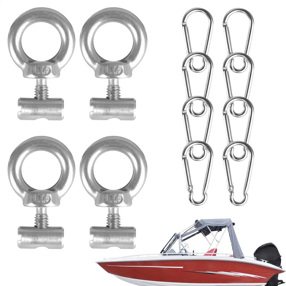 Kayak Track Mount Tie Down Eyelet Rail Canoe Boat Track Mount Eye Bolt Secure Kayak Screws Outdoor Parts For Vehicles RV Canoe