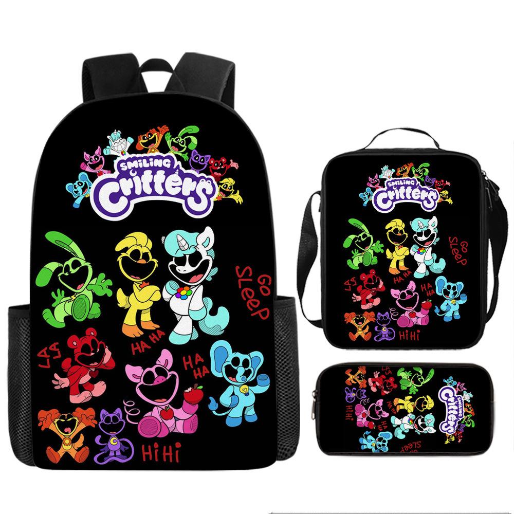 Around Poppy's Game Time Backpack Anime School Bag New Burden Reduction Ridge Protection Elementary School Backpack