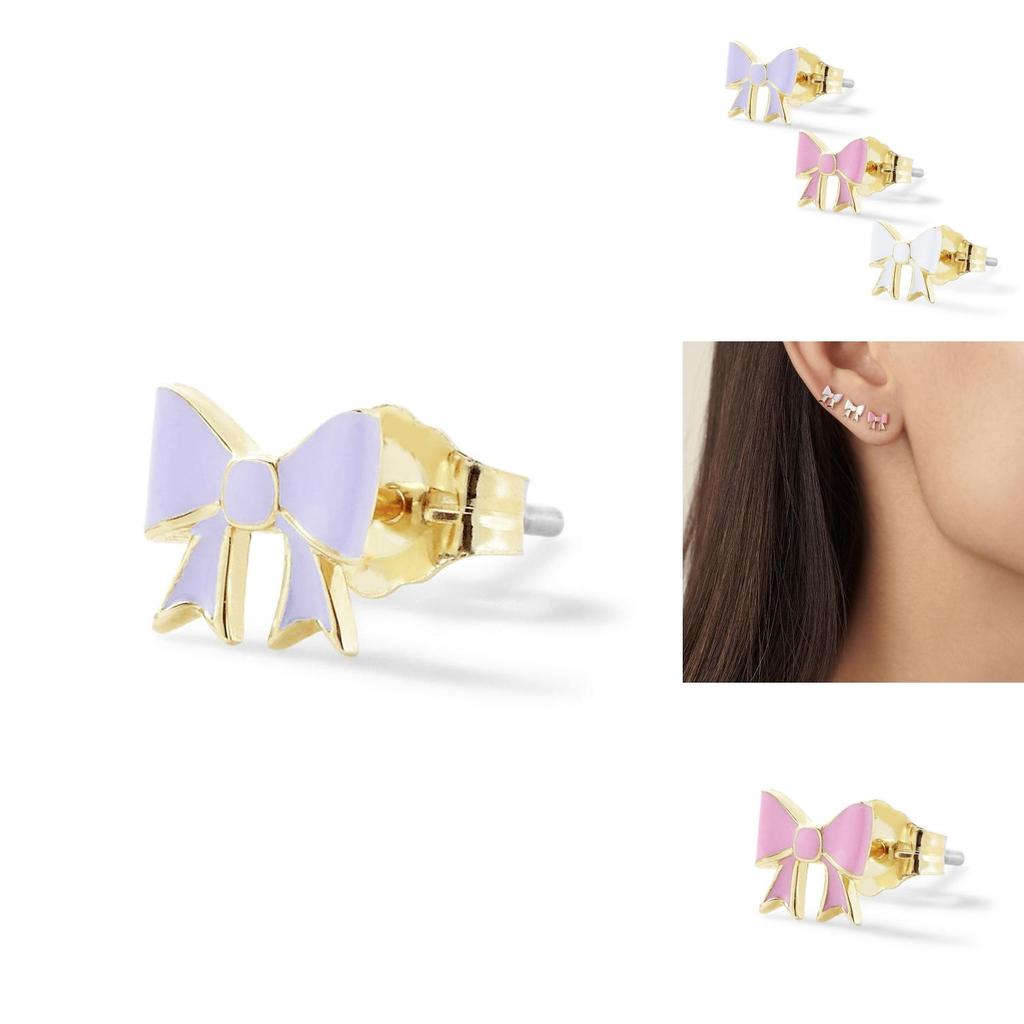 Trendy Vintage Metal Plated Earrings Set With Butterfly Knot For Women