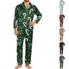 Ensemble de pyjama à manches longues et boutons pour homme, ensemble 2 pièces vêtements de nuit et d'intérieur avec pantalon pour la maison et l'heure du coucher