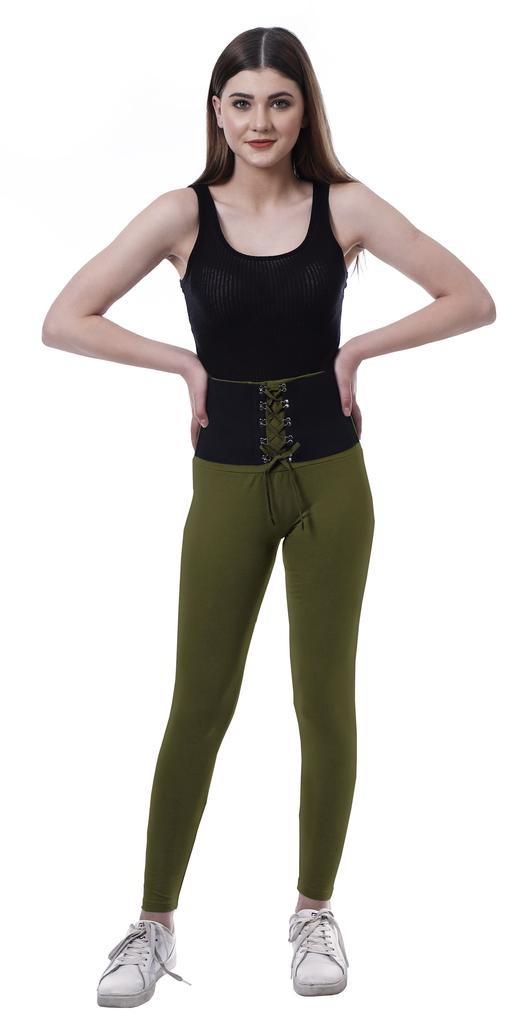 Moomaya Womens High Waisted Yoga Pants Corset Style Trendy Leggings