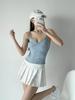 Summer 2023 Lace Trim V-Neck Stretchy Bodycon Camisole Tank Top for Women
