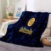 Bitcoin Soft Throw Blanket Game Blanket Bed Throw Blanket Warm Cartoon Printed Bedspread Bed Couch Sofa Birthday Gifts for Boys