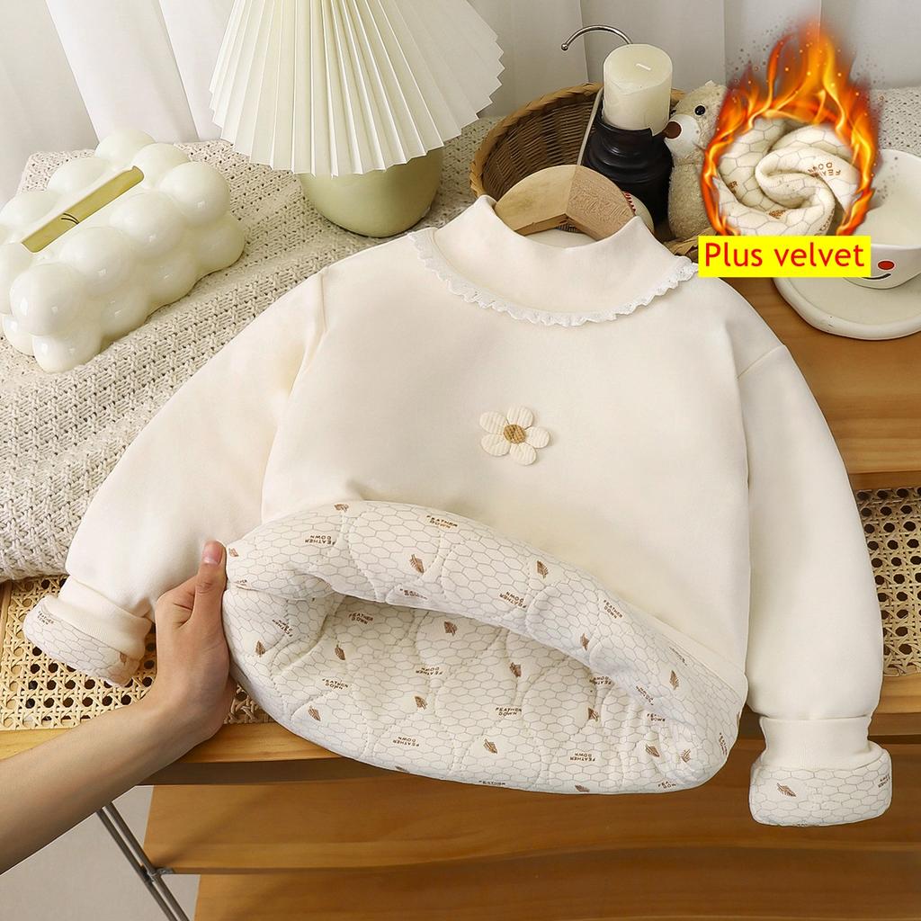 Kinderpullover Herbst und Winter Fleece Verdickt Kinder Baumwollkleidung Cartoon Oberteil