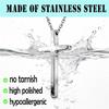 10Pcs Stainless Steel Cross Charms, Anti-Tarnish Religious Cross Pendants 3 Sizes For DIY Necklaces Bracelets Earrings Jewelry Making Supplies