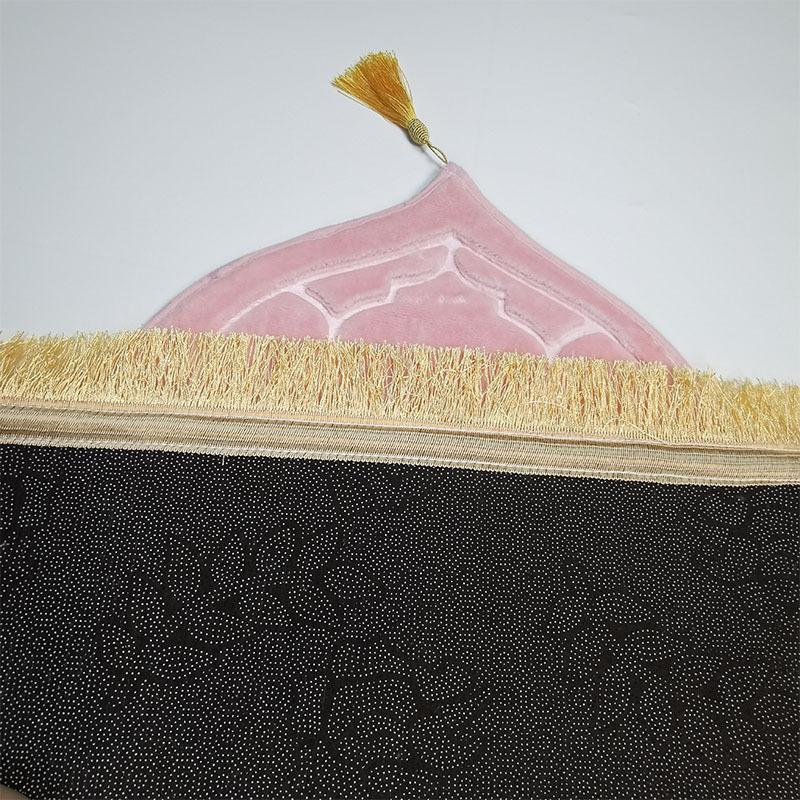 Soft Prayer Mat Thick Sponge Easy To Carry with Tassel Embossed Prayer Mat for Multiple Scenes