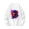 Vintage Trendy Men's Crew Neck Printed Sweatshirt with Unique Pattern, Long Sleeve Hip-Hop Style Casual Sportswear Top