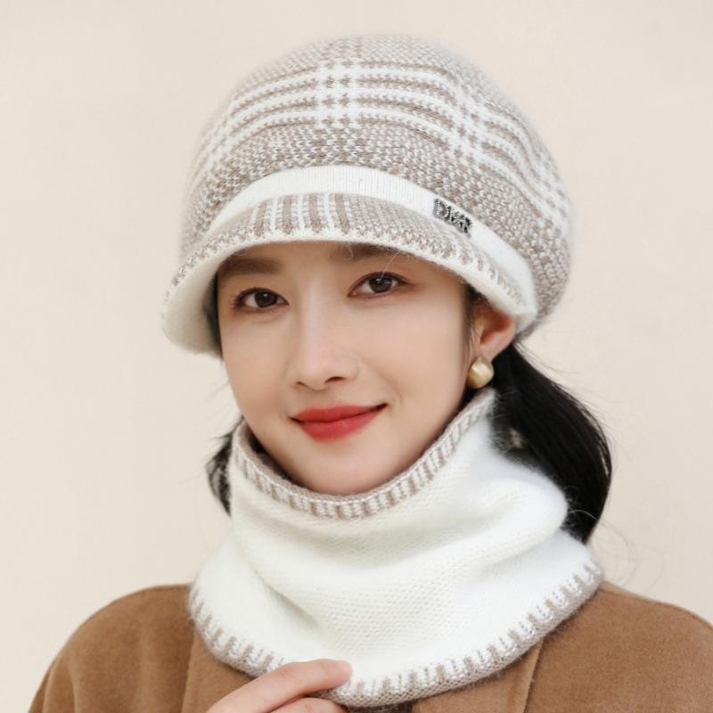 

Теплая зимняя универсальная шапка из искусственного меха кролика для детей, защита ушей от холода, вязаная шерстяная шапка only hat