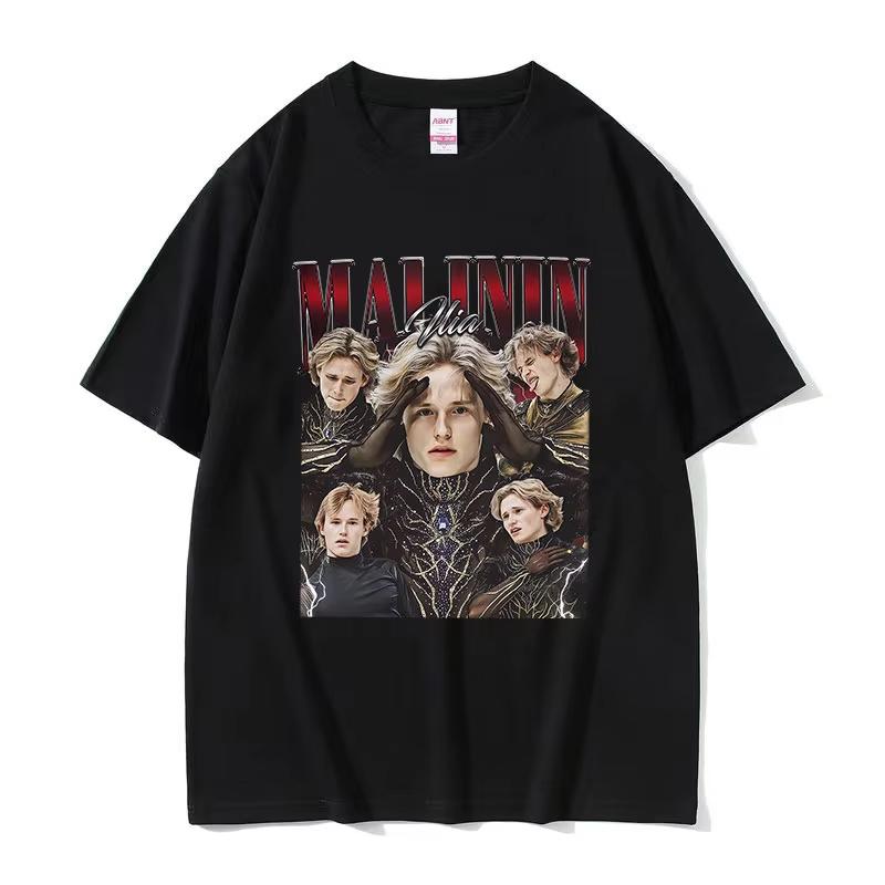 

Ilia Malinin Vintage Graphic T Shirt Unisexs Gothic Fashion Cotton Short Sleeve Top Unisex Fans Gift Tops Tshirt Streetwear 3XL