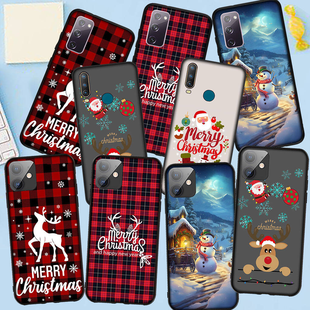Case for iPhone 17 16 15 Xiaomi Poco F8 F7 X7 X6 M8 C85 C75 C71 Redmi Note 14 13 12 11 Pro Max A3 A4 14C 13C 15C Deer Gift Merry Christmas Tree Cover