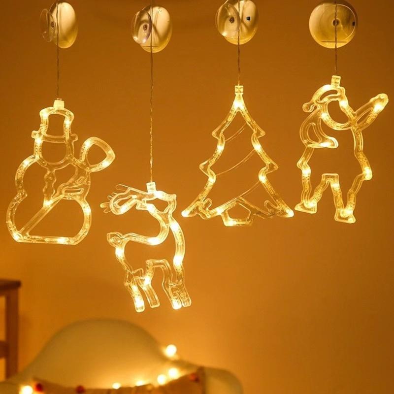 Christmas Sucker Light Hanging Led Lamp Battery Powered Festival Backdgroun