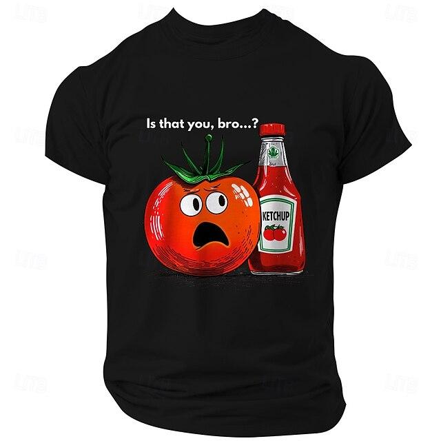 Is That You,bro...? Letter Printed Men Women Funny Simple T Shirts Tomato Ketchup 3d Printed New Fashion Daily Children Tee Top