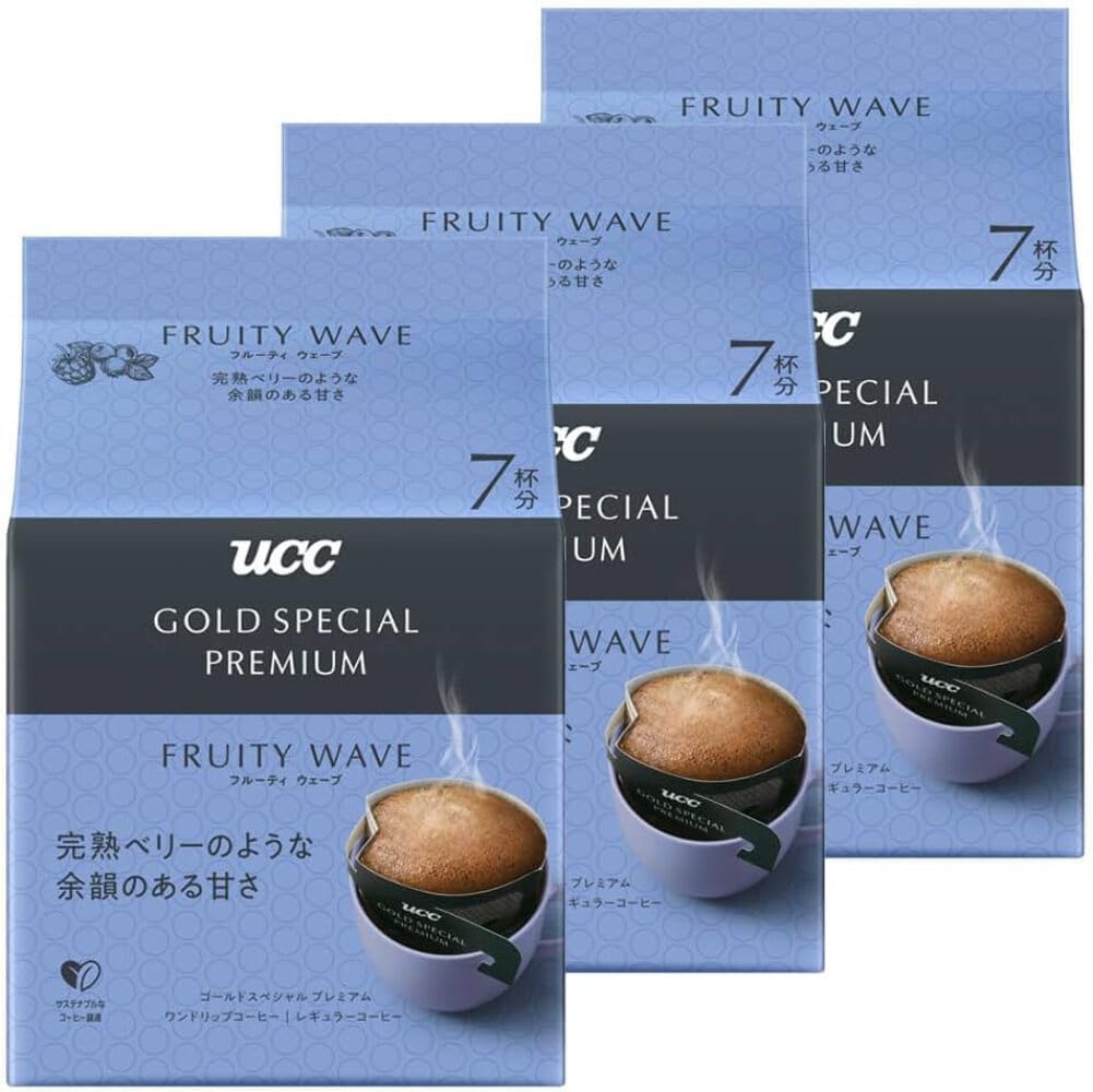 

UCC GOLD SPECIAL PREMIUM Кофе в дрип-пакетах, Фруктовая волна, 21 порция (7 чашек х 3 пакетика) [Айс Кофе] [Жареный]