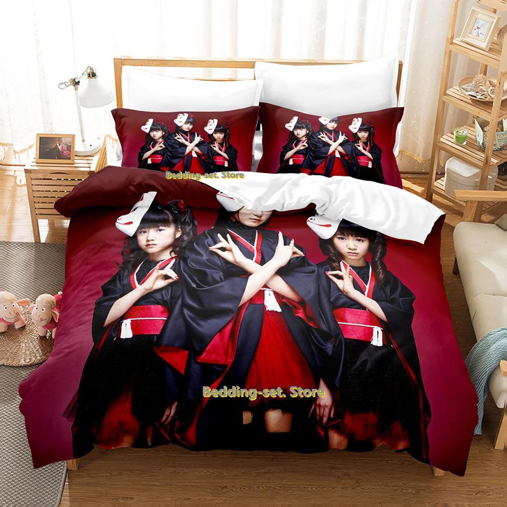 Comforter Babymetal Band Bedding Set Single Twin Full Queen King Size Bed Set Adult Kid Bedroom Three-Piece Suits 3D Anime Bed Sheet
