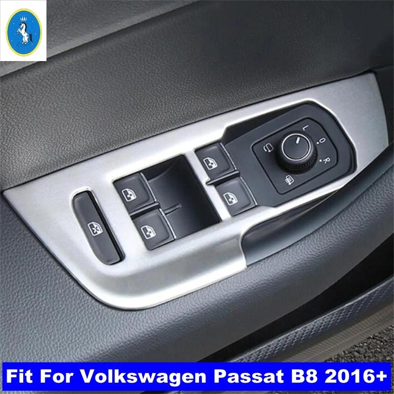 Für Volkswagen Passat B8 2016 - Auto Innen Tür Armlehne Fensterheber Bedienknopf Schalter Panel Abdeckung Zierleiste Zubehör