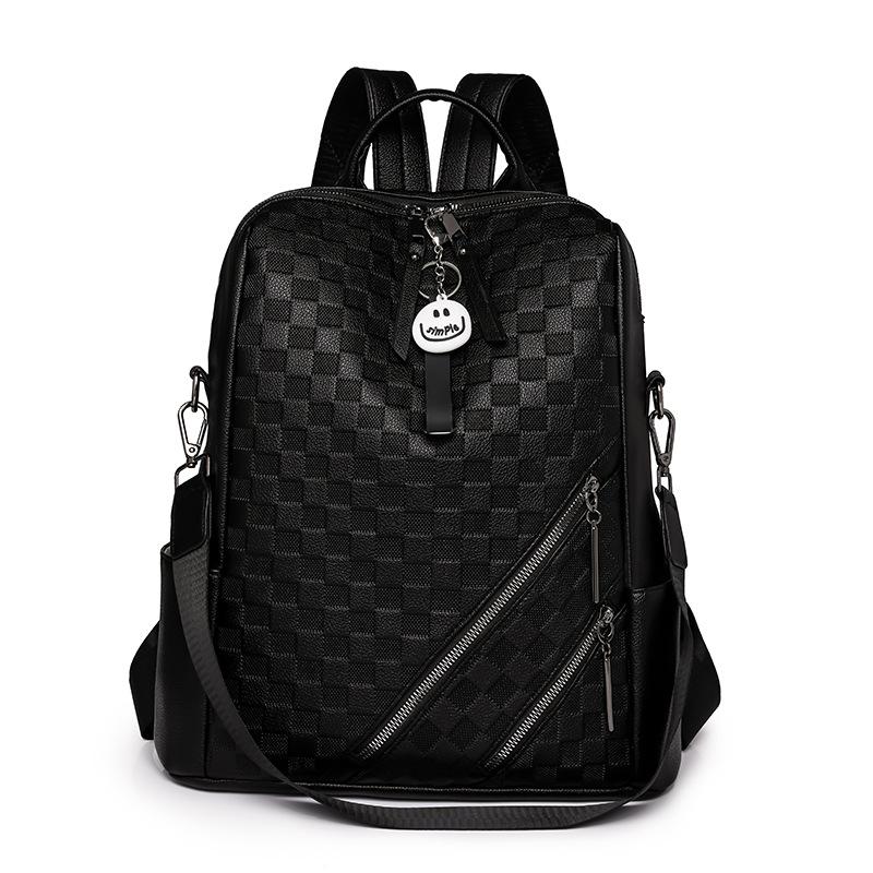 Schoolbag Backpack Women's Premium Sense Bag Commuter 1011 New Women's Leather Large Capacity Computer Backpack Women's Shoulders