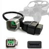 OBD2 OBD2 Adapter Cable Black Extension Cable Adapter Convenient ATV Scanner Cable