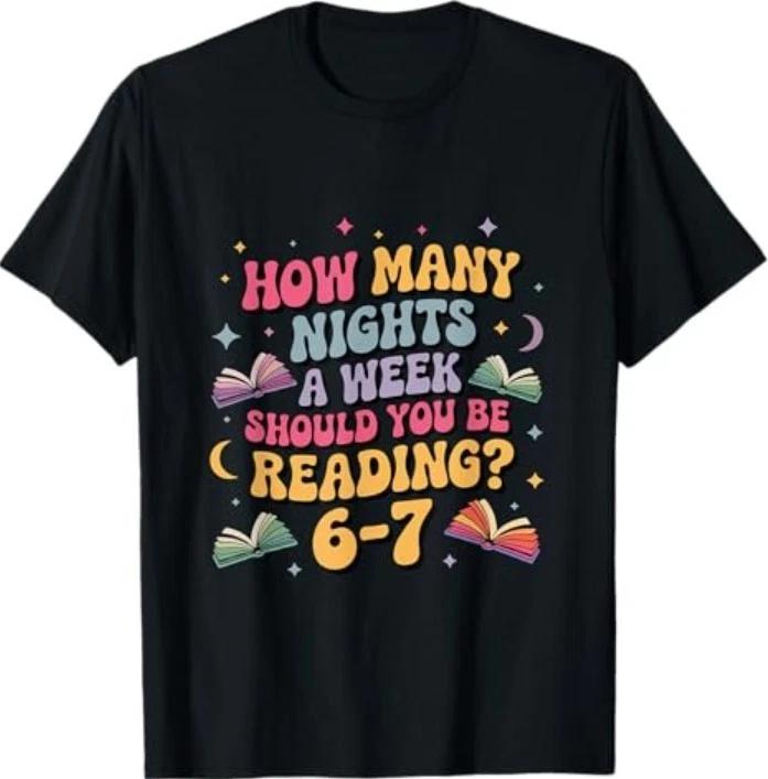 How Many Nights Reading 67 Meme Six Seven Teacher Funny T-Shirt S