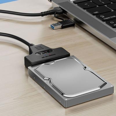 Cable Convertidor de Disco Duro Portátil de 2.5 Pulgadas Cable Alimentado por USB Cable Adaptador SATA de 2.5 Pulgadas 20cm para Fácil Plug & Play