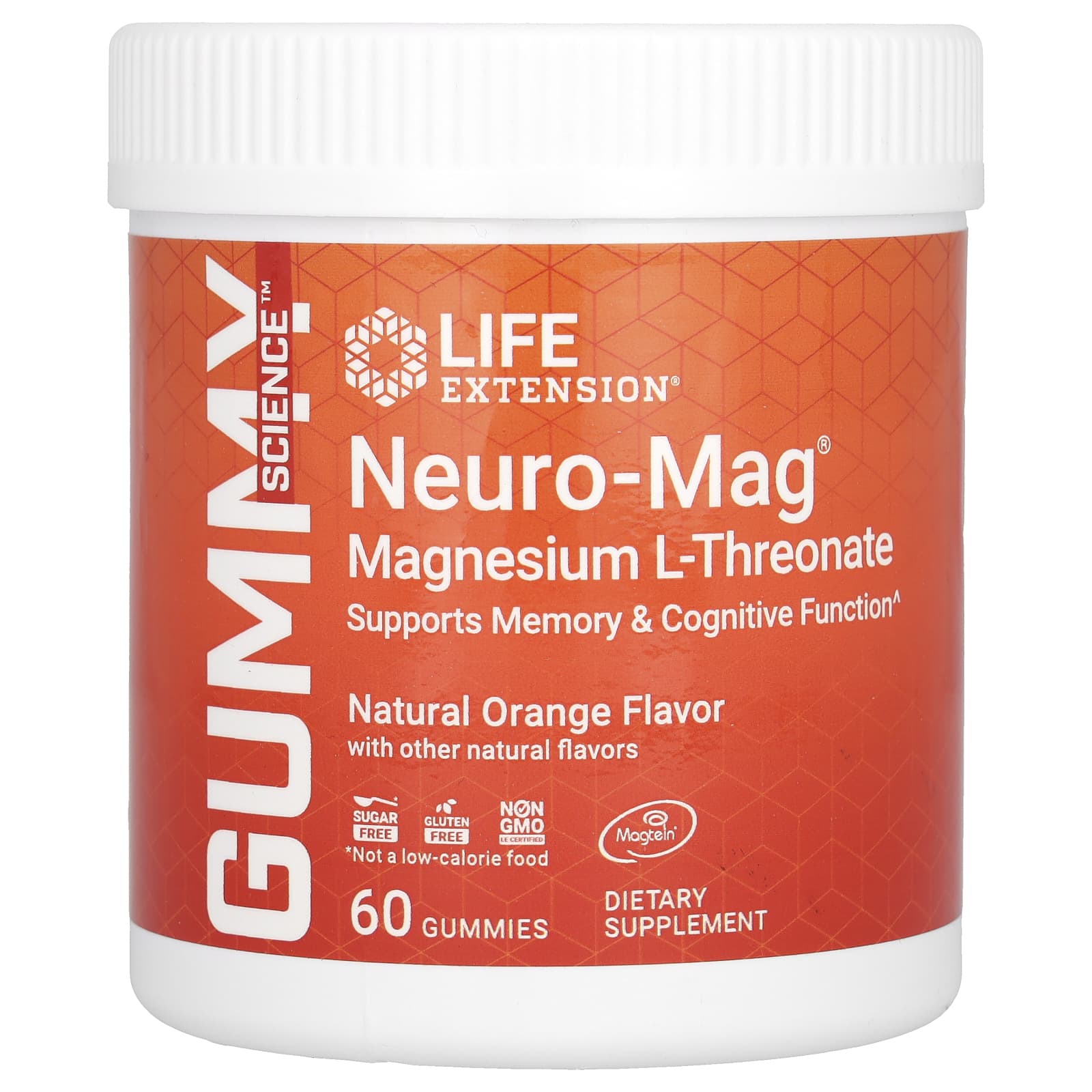 

Neuro-Mag, Magnesium L-Threonate, Natural Orange, 60 Gummies