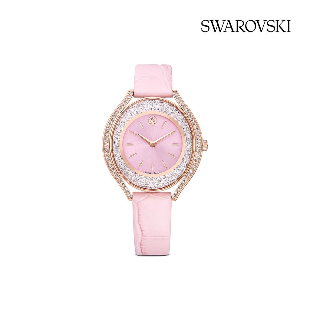 [Swarovski] [Swiss made] Crystalline Aura Pink Rose Gold Tone Watch 5730150