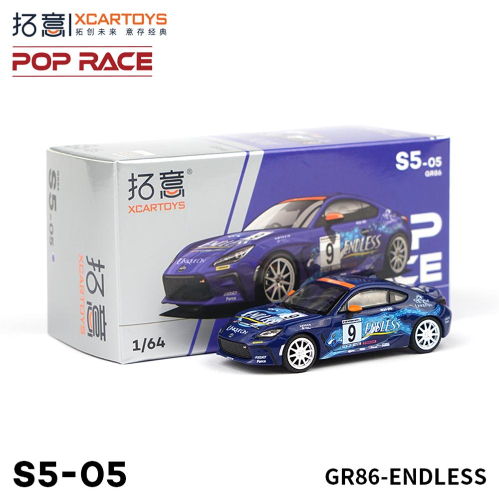 

Xcartoys POPRACE 1/64 Alloy Car Model Toy Toyota GR86-ENDLESS Teenagers Adults Car Model Play Vehicle Collections Gift