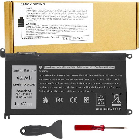 WDX0R 42Wh Laptop Battery Replacement for Dell Inspiron 13 15 5000 7000 Series 5567 7573 5570 7579 7378 5565 5379 5378 Latitude 3490 3590 3340 3400