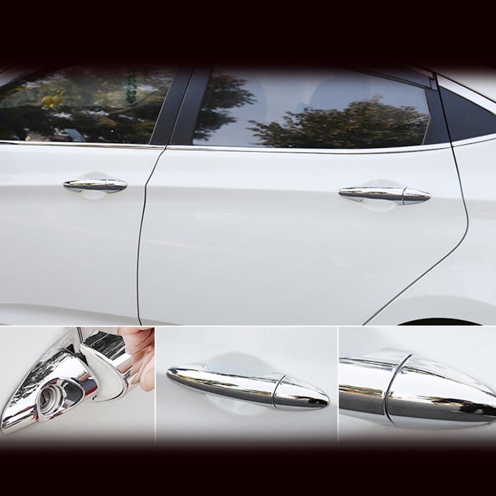 Exterior Chrome Silver Side Door Handle Cover Trim For Hyundai Accent Blue Solaris I25 Fluidic Verna Grand Avega RB