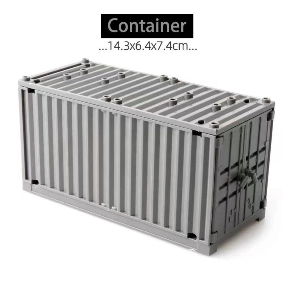 Beige Container MOC Military Weapon Boxes Bricks Accessories Army Scene WW2 Building Block Parts Shipping SWAT