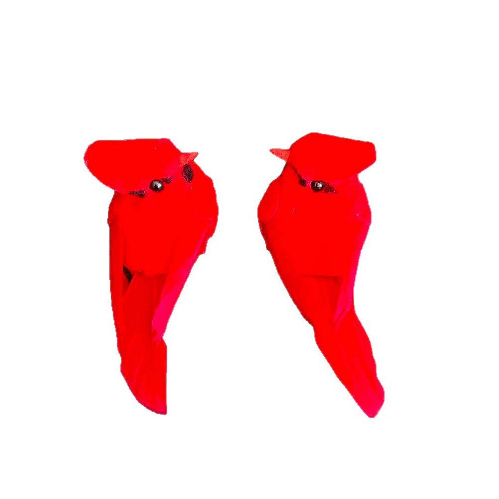 6PCS Foam Dove Artificial Birds DIY Accessories Handicraft Faux Foam Animal Photo Props with Clips Artificial Bird Model