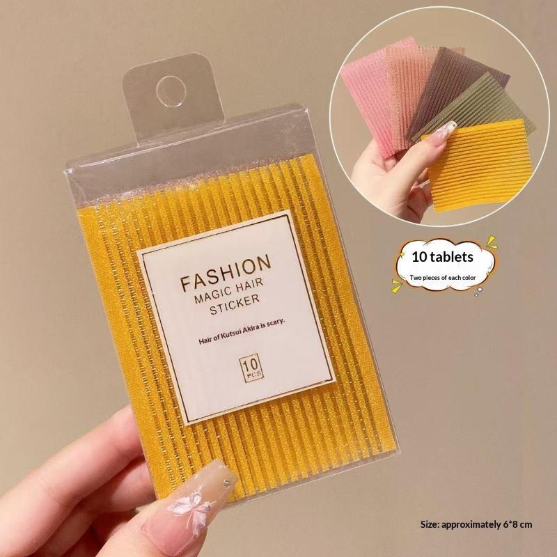 10Pcs Boxed Bangs & Flyaway Hair Magic Stickers For Face Washing & Makeup, Secures Loose Hair Women'S Hair Styling Accessories